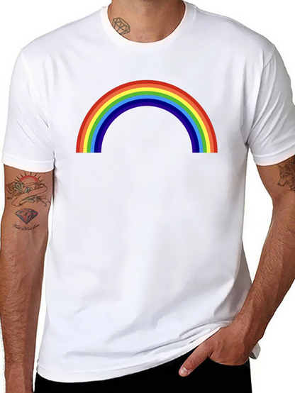Camiseta Negra con Arco Iris