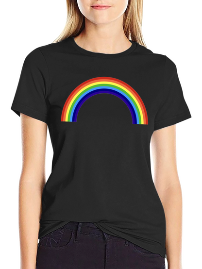 Camiseta Negra con Arco Iris