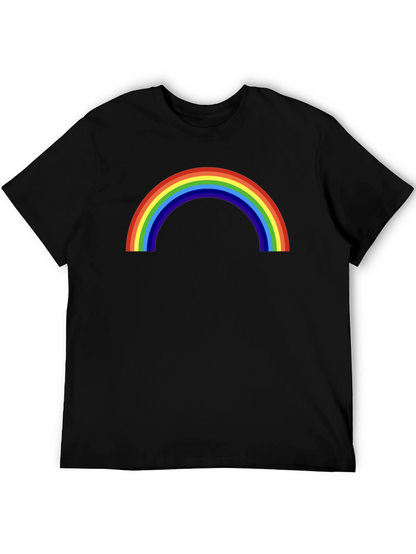 Camiseta Negra con Arco Iris