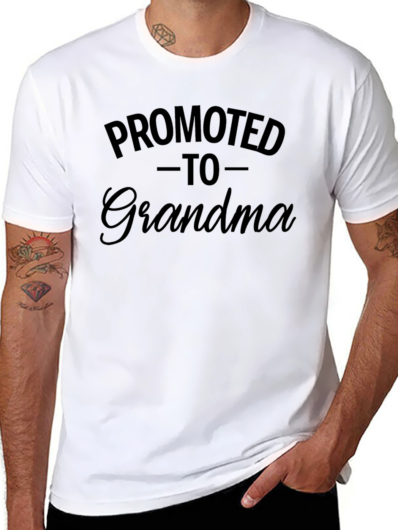 Camiseta Negra Promoted to Grandma