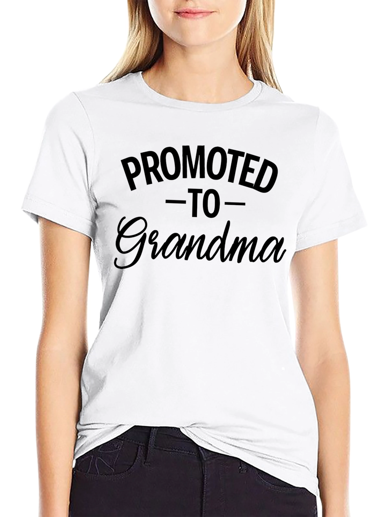 Camiseta Negra Promoted to Grandma