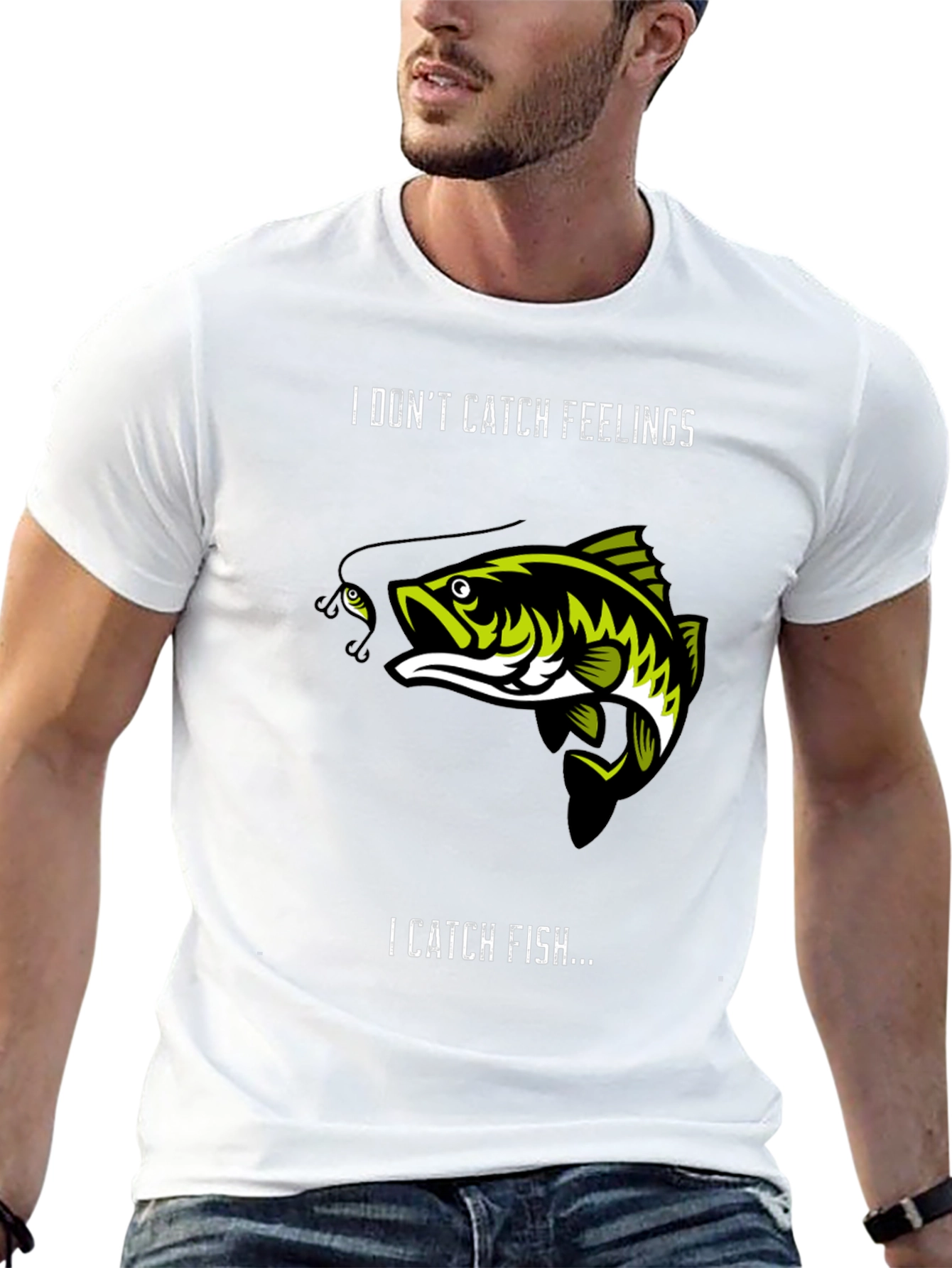 Camiseta Negra: No Atrapa Sentimientos Atrapa Peces