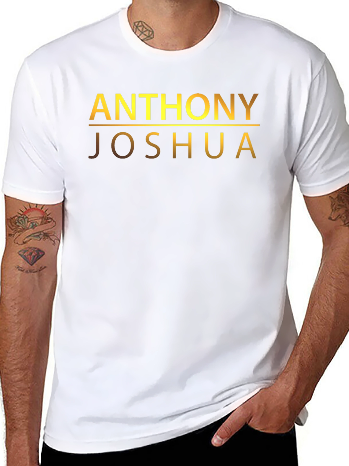 Camiseta Anthony Joshua - Diseño Dorado Exclusivo