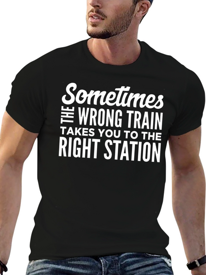 Camiseta Negra: A Veces El Tren Equivocado
