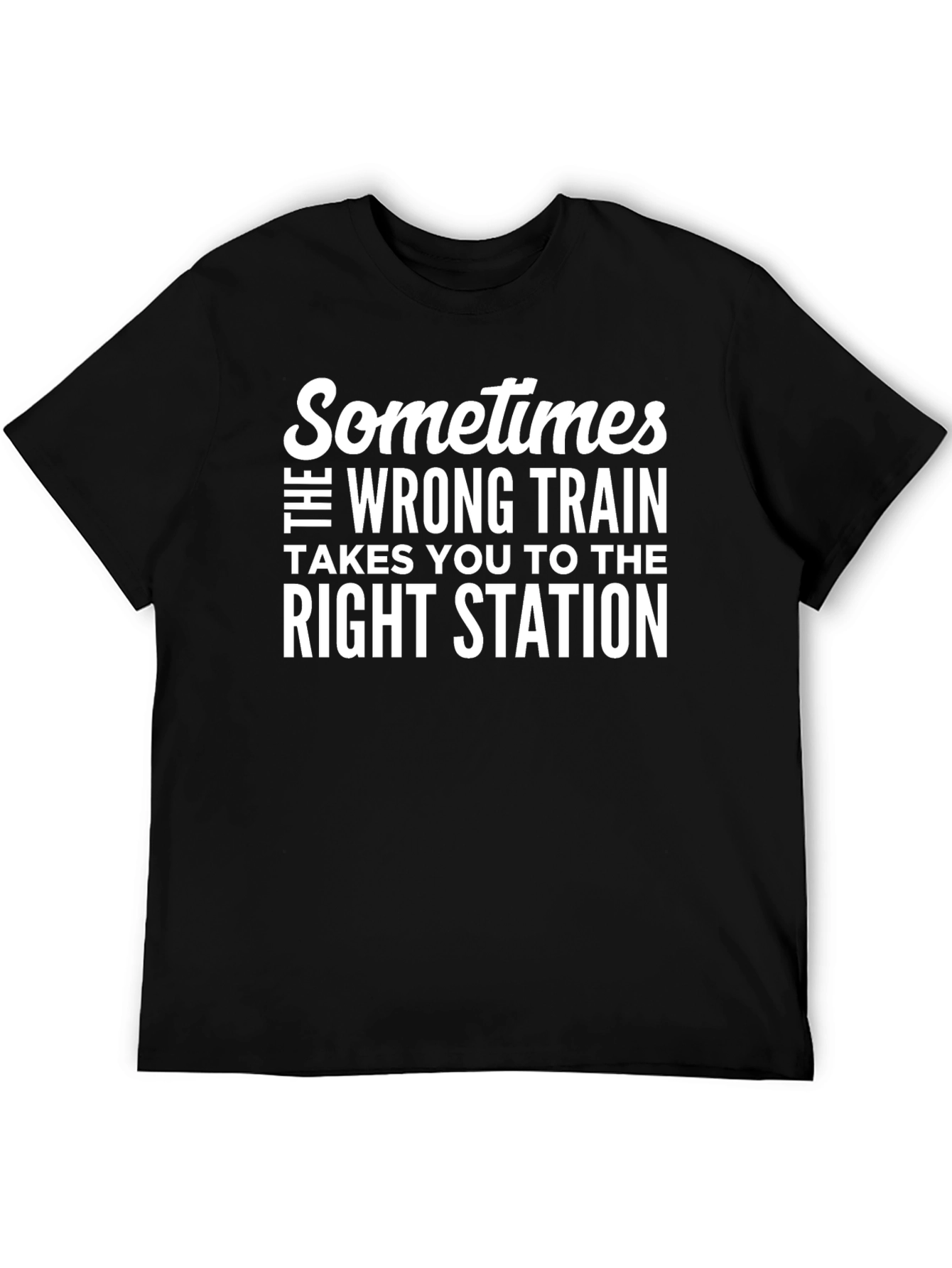 Camiseta Negra: A Veces El Tren Equivocado