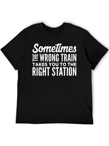 Camiseta Negra: A Veces El Tren Equivocado