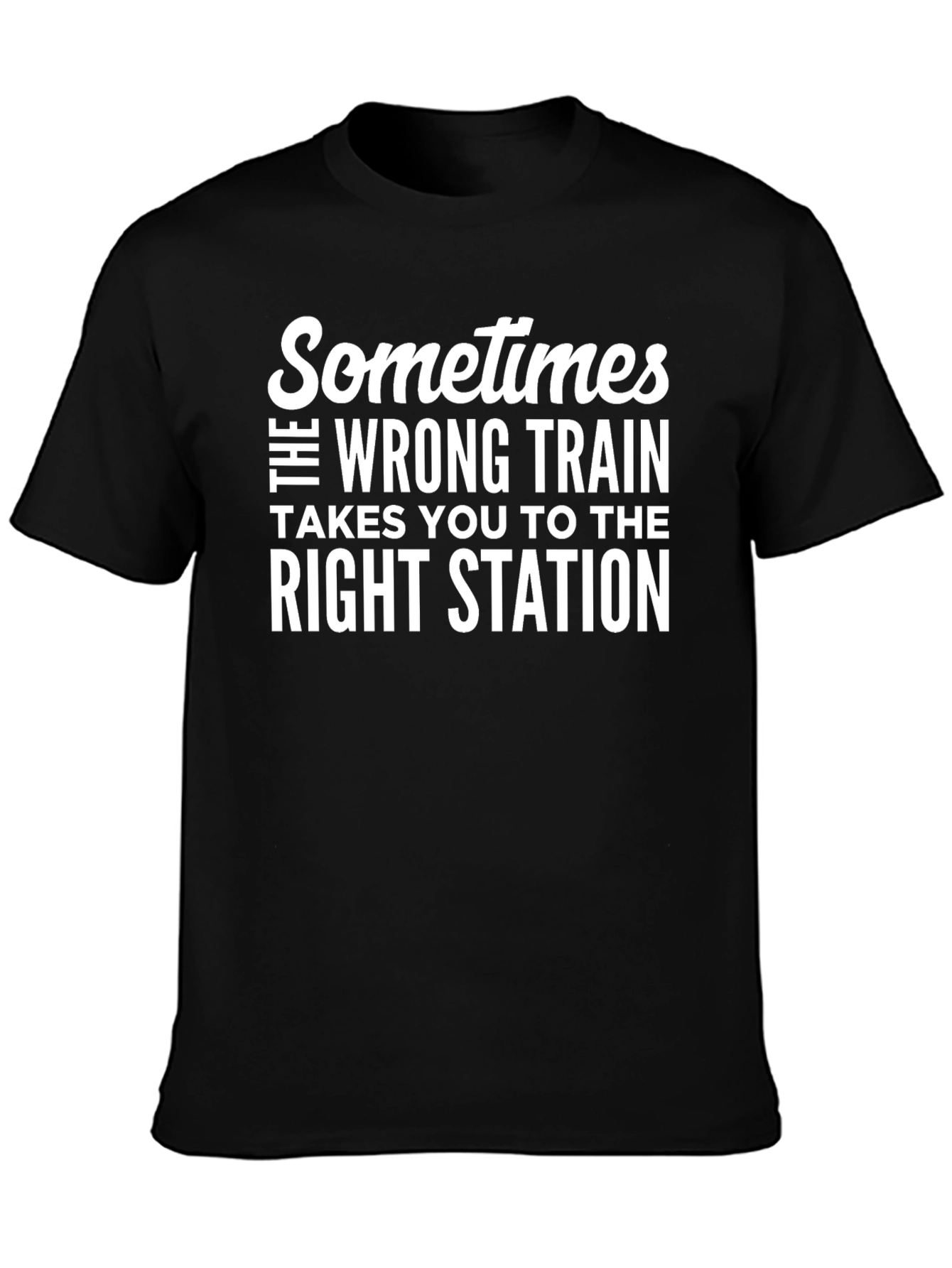 Camiseta Negra: A Veces El Tren Equivocado
