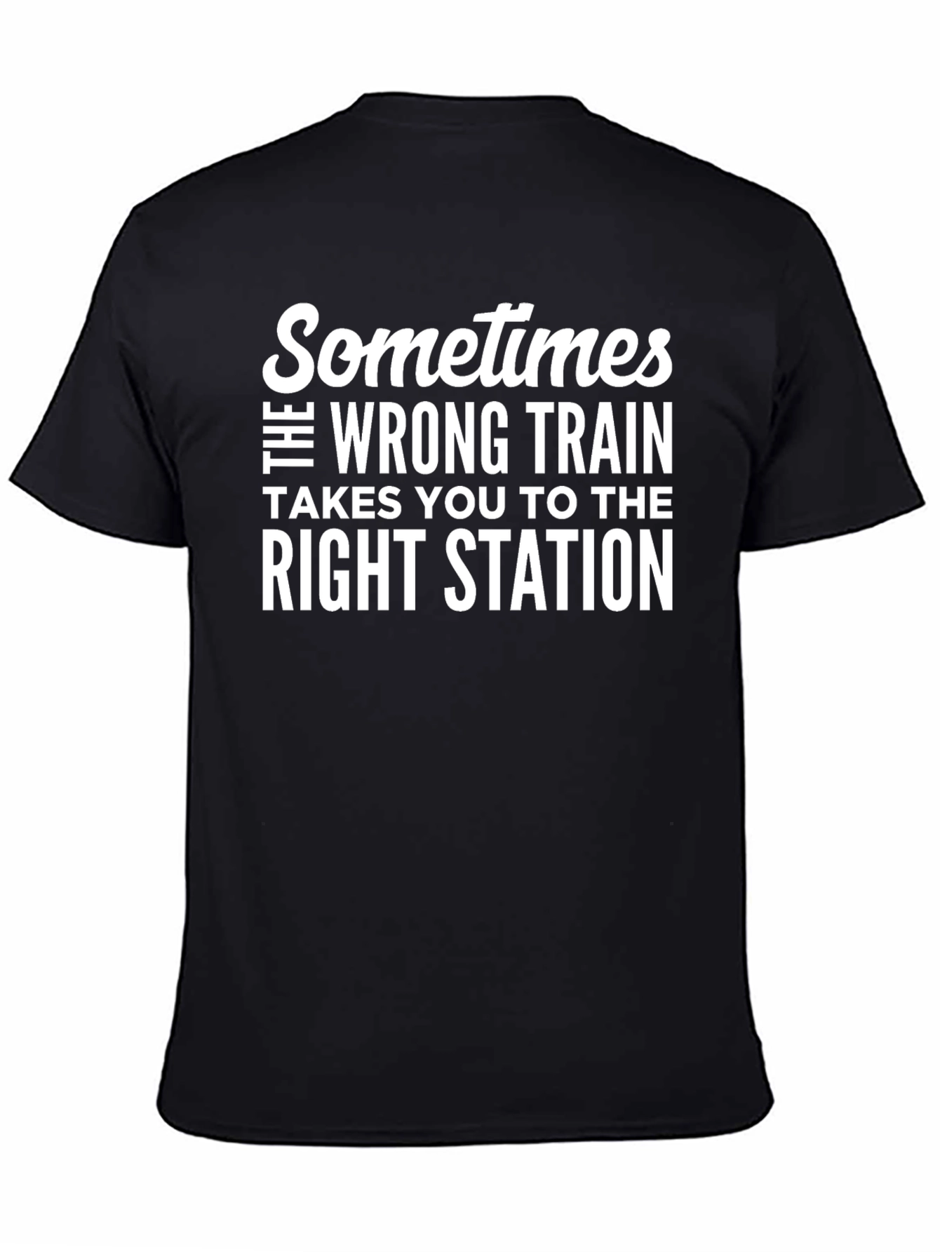 Camiseta Negra: A Veces El Tren Equivocado