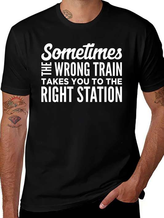 Camiseta Negra: A Veces El Tren Equivocado