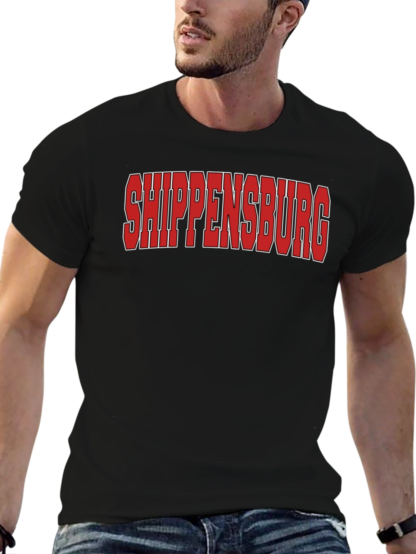 Camiseta Negra Shippensburg - Estilo Casual
