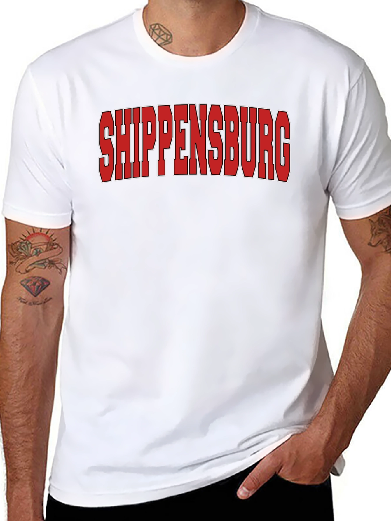 Camiseta Negra Shippensburg - Estilo Casual