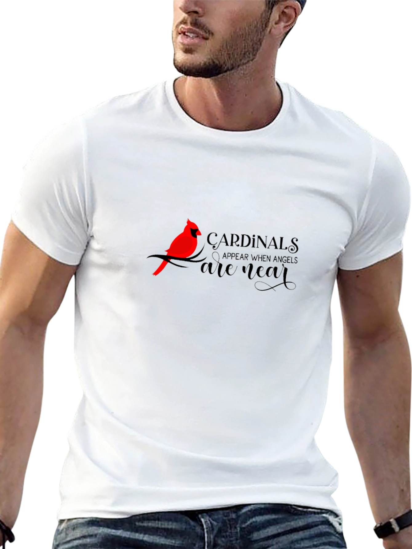Camiseta Negra Cardenales Cerca de Ángeles