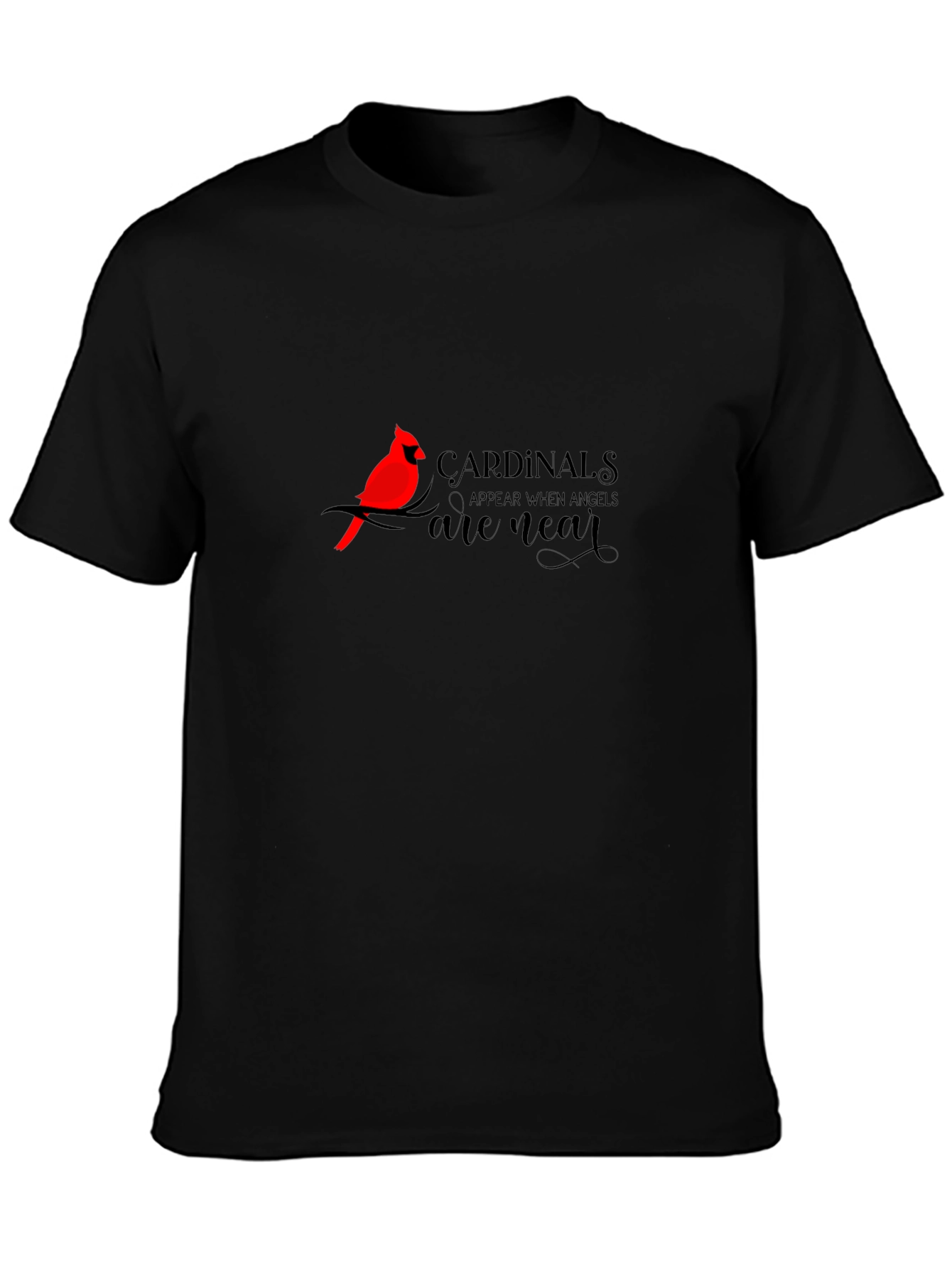 Camiseta Negra Cardenales Cerca de Ángeles