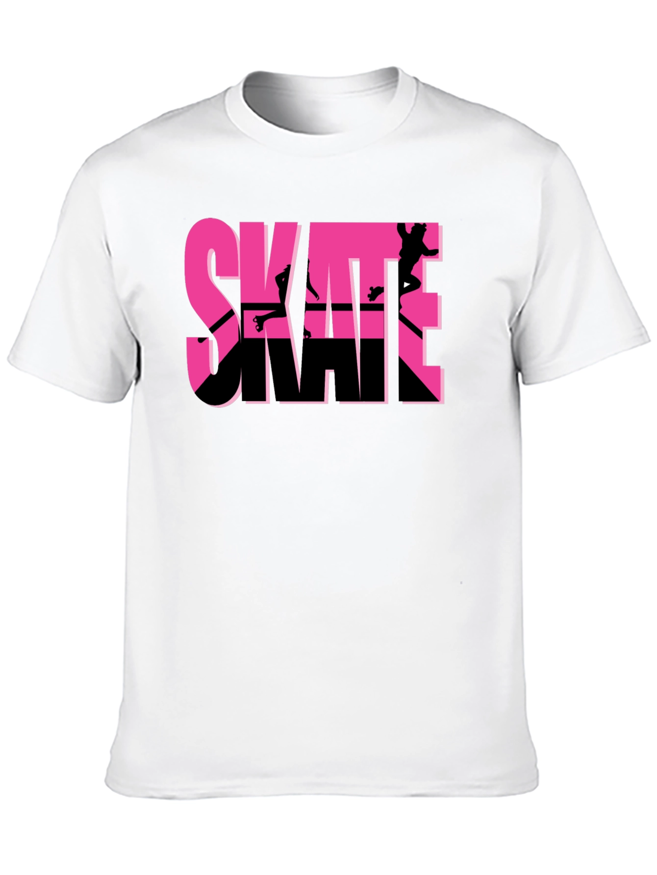 Camiseta Negra Skateboarding Diseño Gráfico