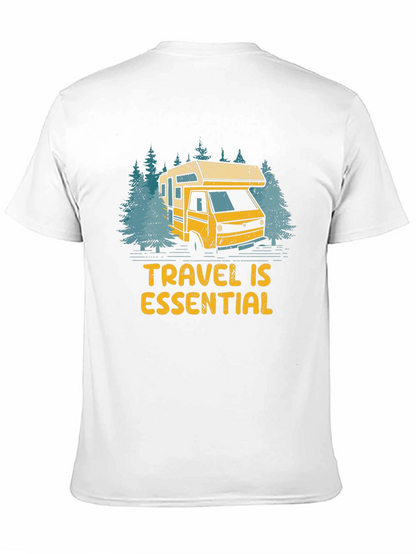 Camiseta Negra Viajar Es Esencial