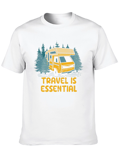 Camiseta Negra Viajar Es Esencial