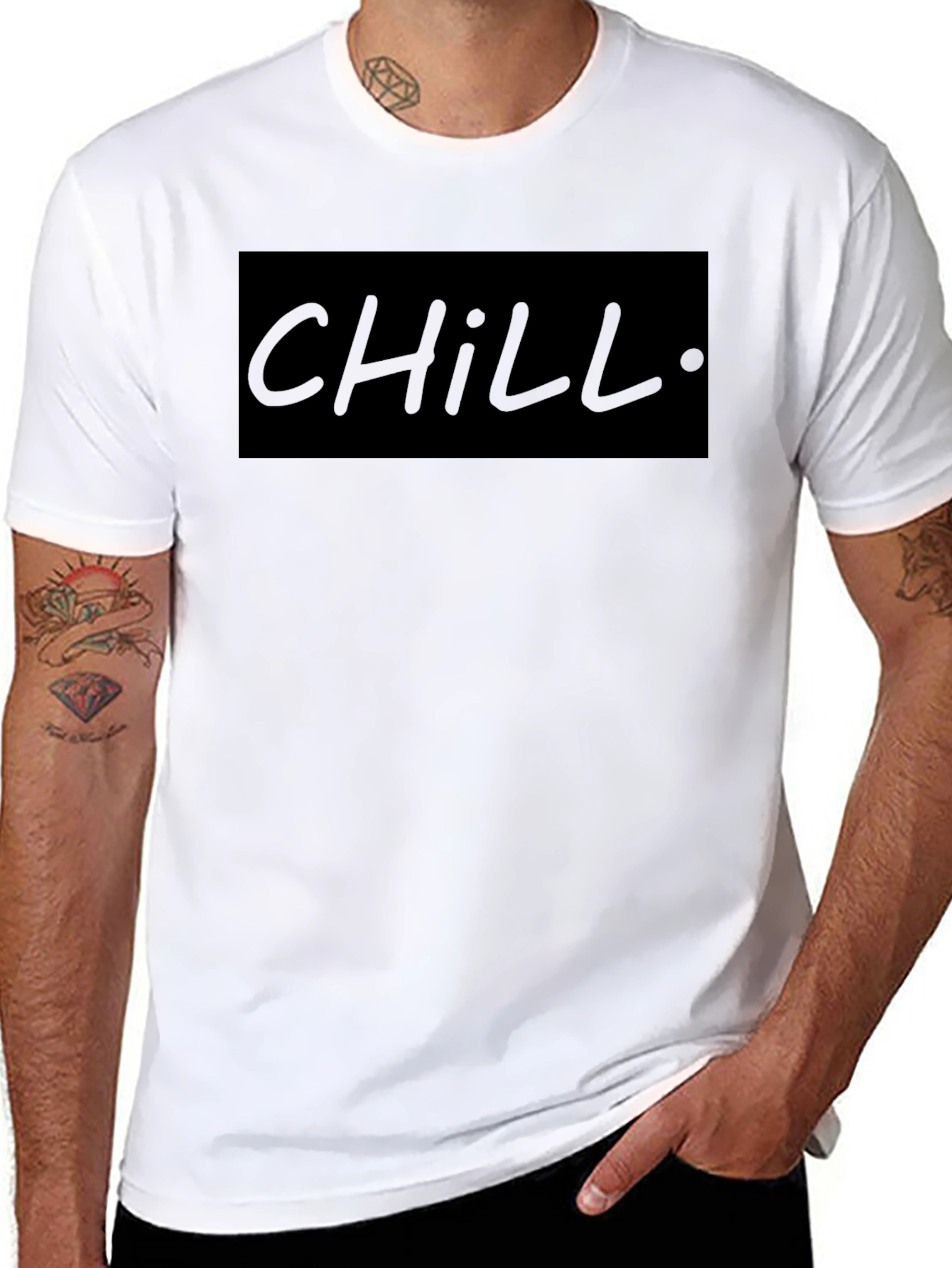 Camiseta Negra Chill para Hombre