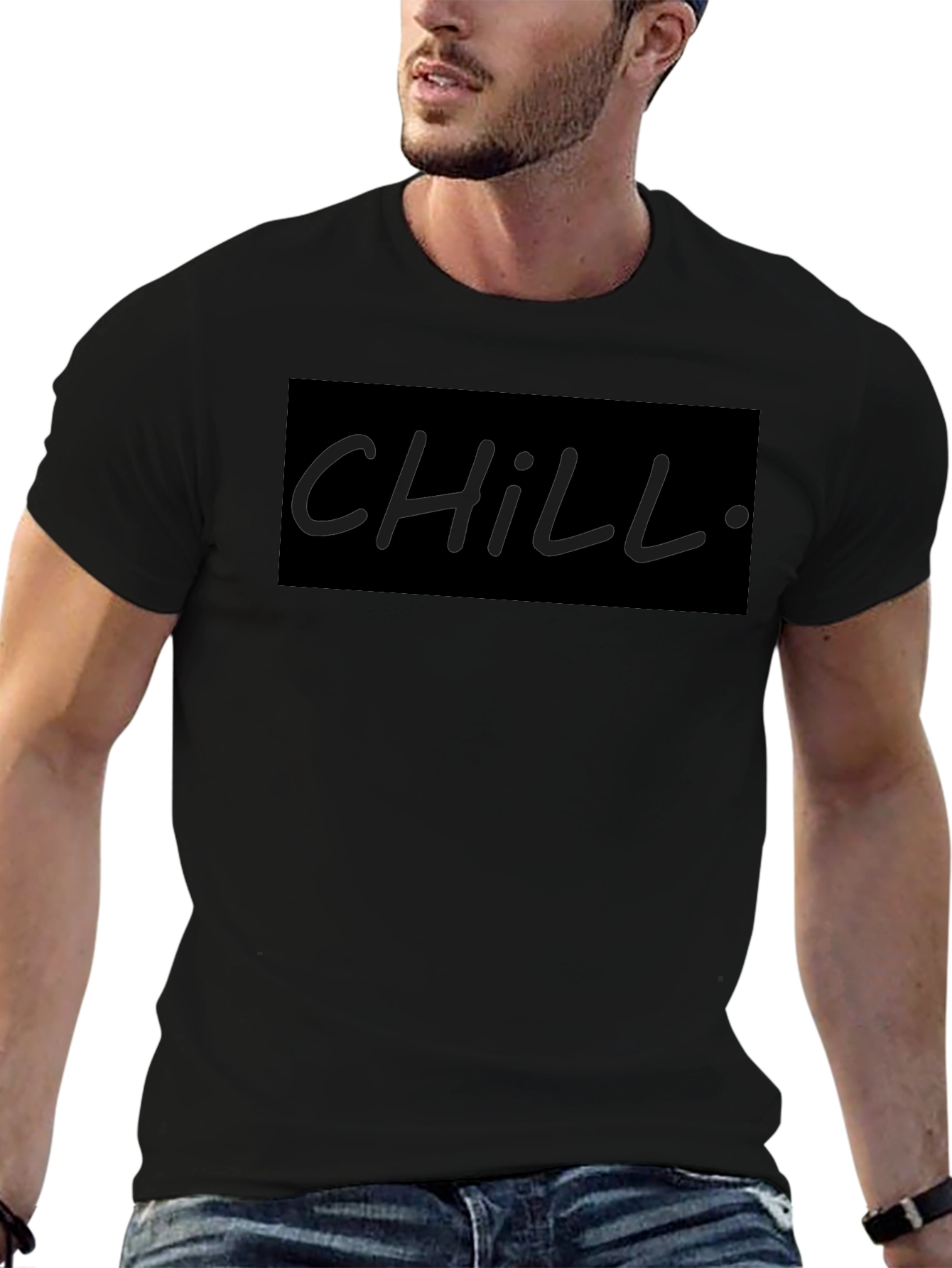 Camiseta Negra Chill para Hombre