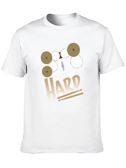 Camiseta Negra Id Hit It Hard para Bateristas