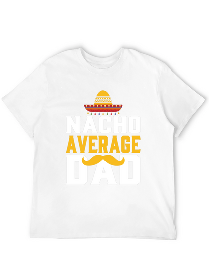 Camiseta Negra: Nacho Promedio Papá con Sombrero