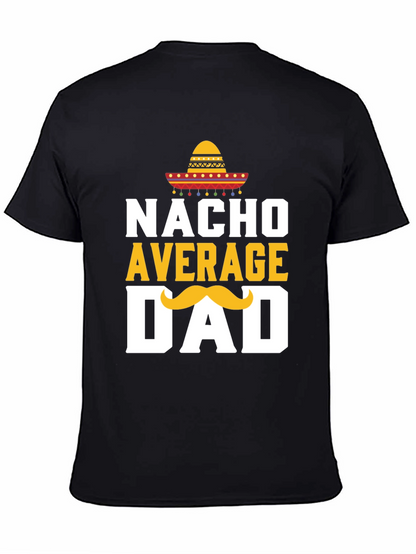 Camiseta Negra: Nacho Promedio Papá con Sombrero