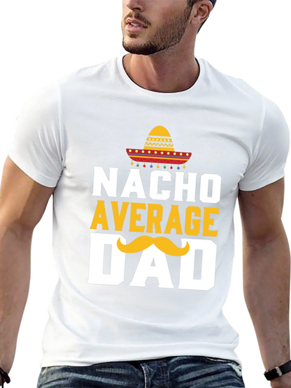 Camiseta Negra: Nacho Promedio Papá con Sombrero