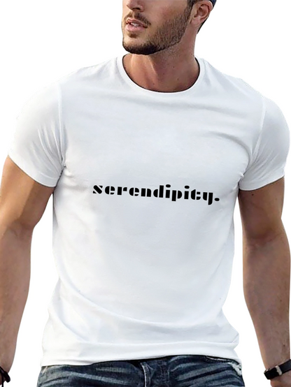 Camiseta Negra Serendipity Casual para Hombre