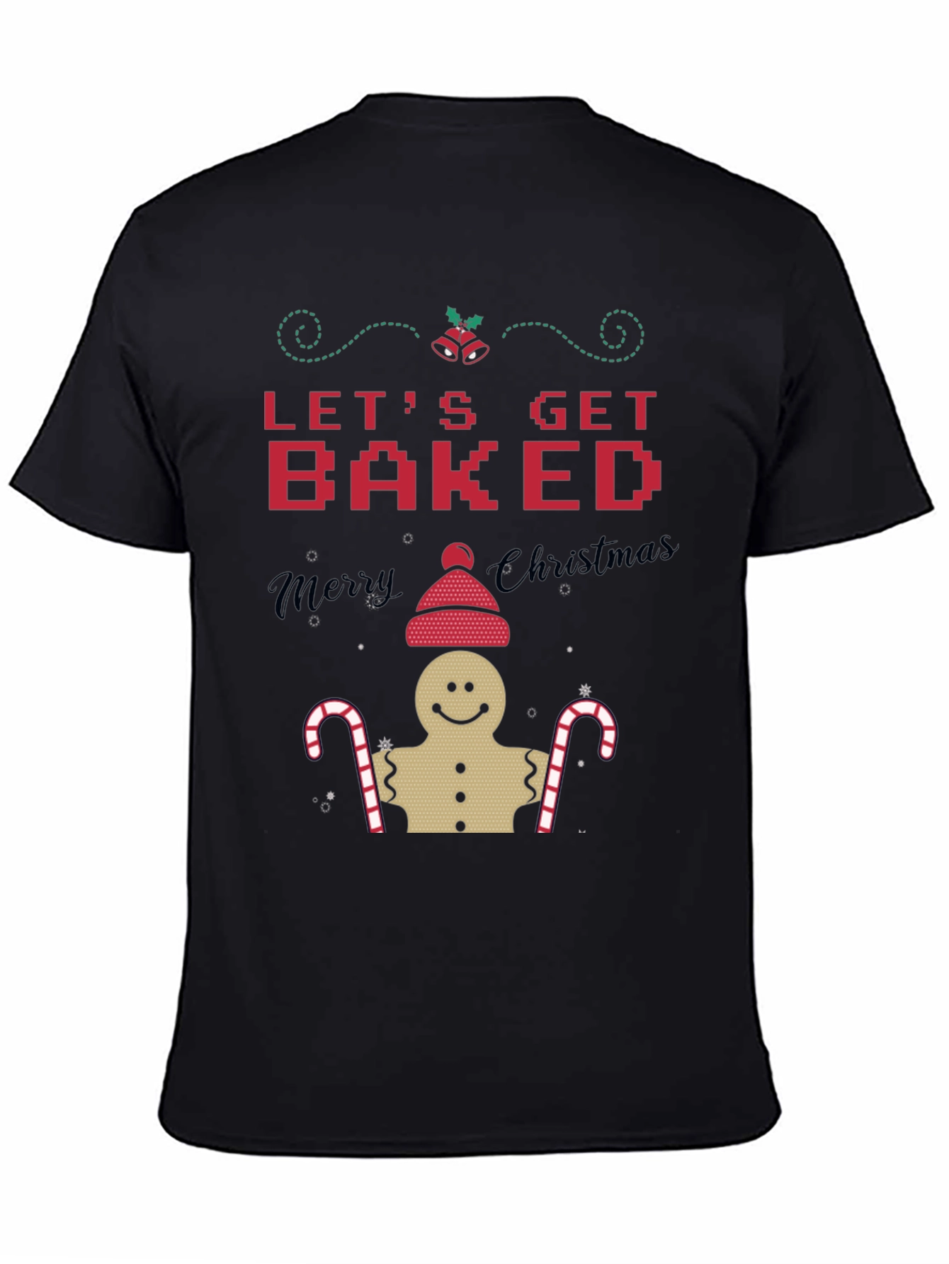 Camiseta Navideña Lets Get Baked Hombre
