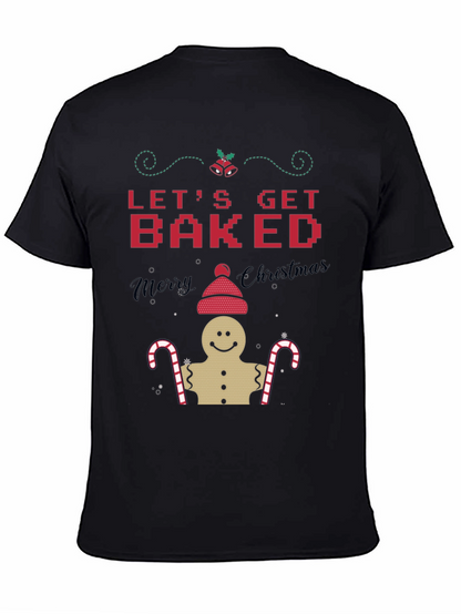 Camiseta Navideña Lets Get Baked Hombre