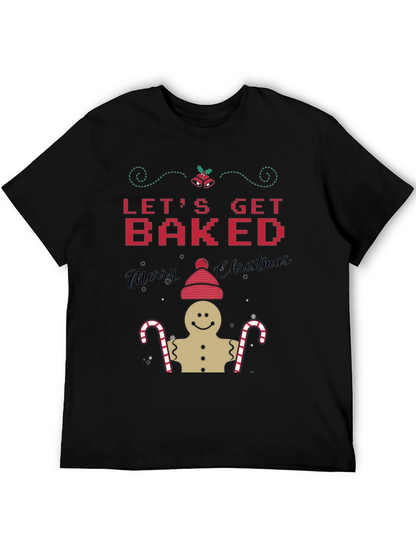 Camiseta Navideña Lets Get Baked Hombre