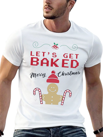 Camiseta Navideña Lets Get Baked Hombre