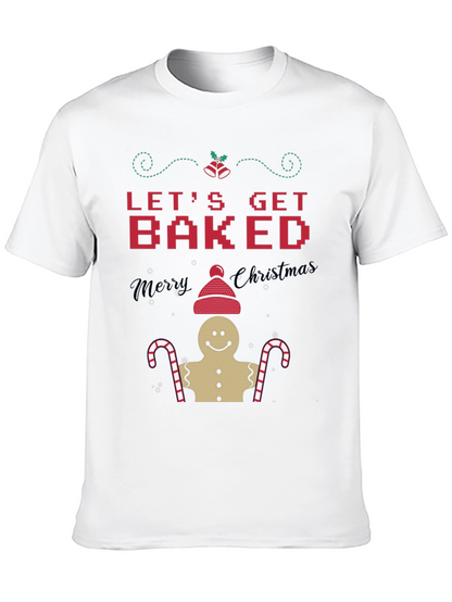 Camiseta Navideña Lets Get Baked Hombre