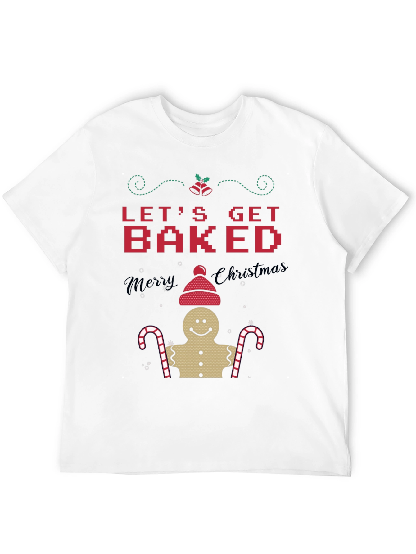 Camiseta Navideña Lets Get Baked Hombre