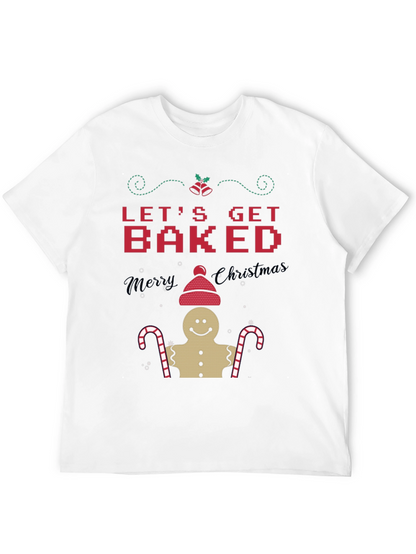 Camiseta Navideña Lets Get Baked Hombre