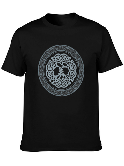 Camiseta Negra con Diseño Celta Circular