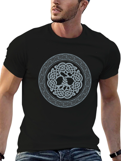 Camiseta Negra con Diseño Celta Circular