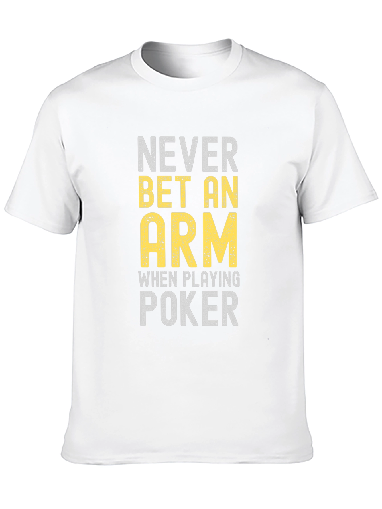 Camiseta Negra Poker: Never Bet An Arm