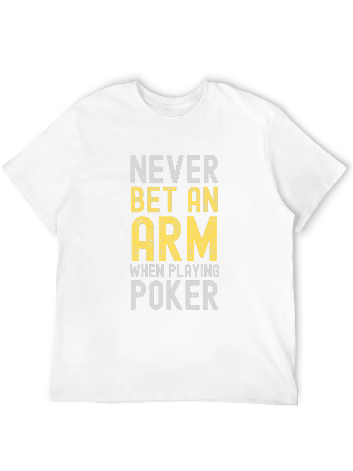 Camiseta Negra Poker: Never Bet An Arm