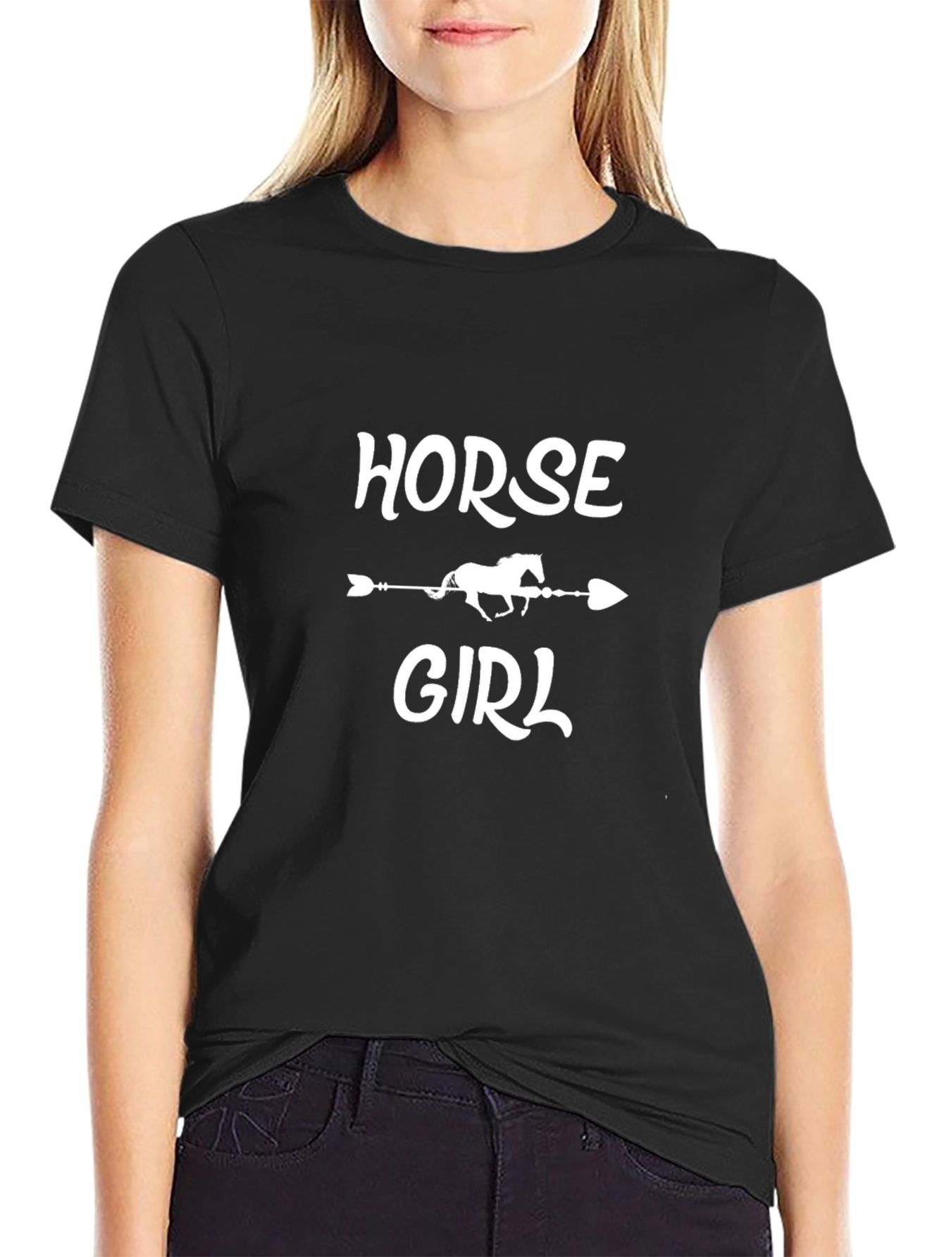 Camiseta Negra Horse Girl
