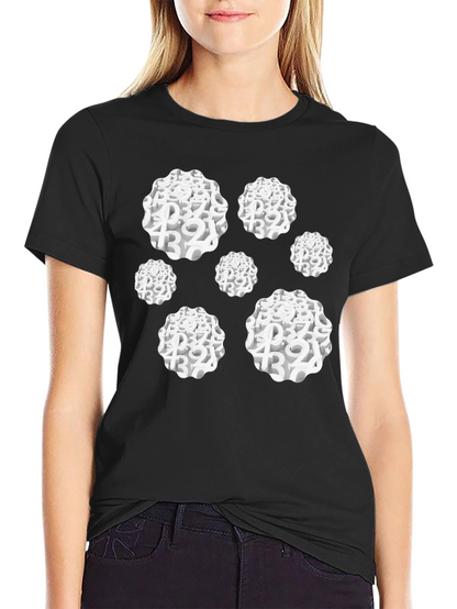 Camiseta Negra Hombre Diseño Abstracto Números