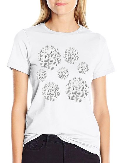 Camiseta Negra Hombre Diseño Abstracto Números