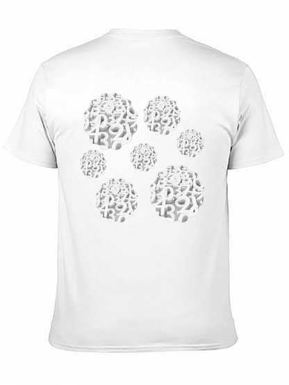 Camiseta Negra Hombre Diseño Abstracto Números
