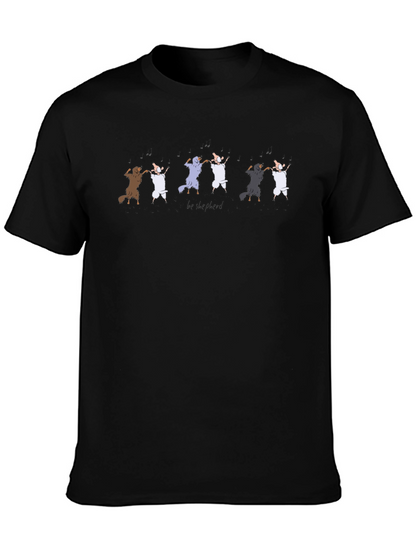 Camiseta Negra Be Shepherd Diseño Ovejas