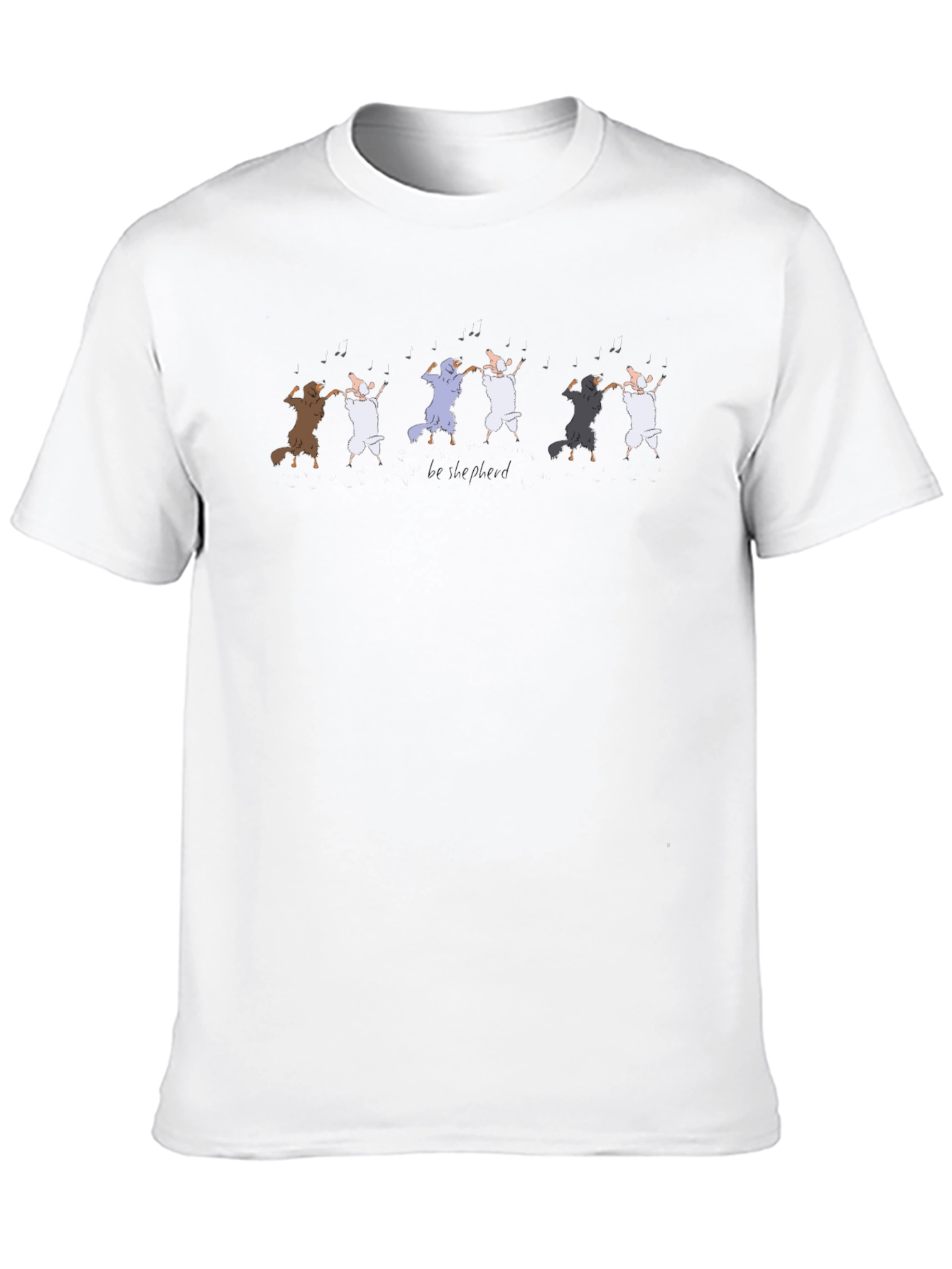 Camiseta Negra Be Shepherd Diseño Ovejas