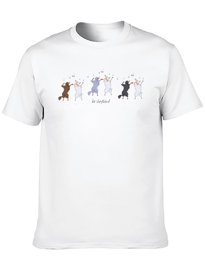Camiseta Negra Be Shepherd Diseño Ovejas