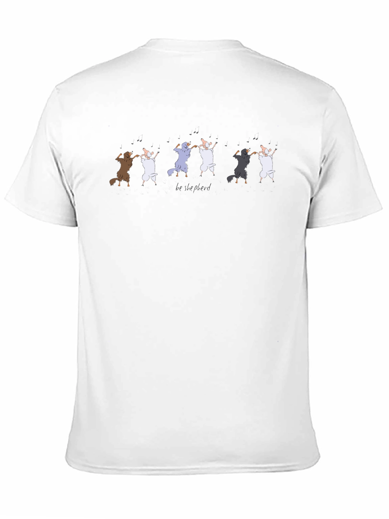 Camiseta Negra Be Shepherd Diseño Ovejas