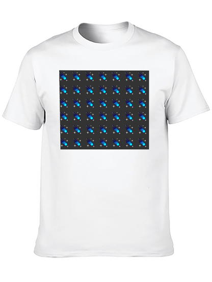Camiseta Negra con Diseño de Meteoritos Estilizados