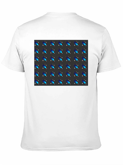 Camiseta Negra con Diseño de Meteoritos Estilizados