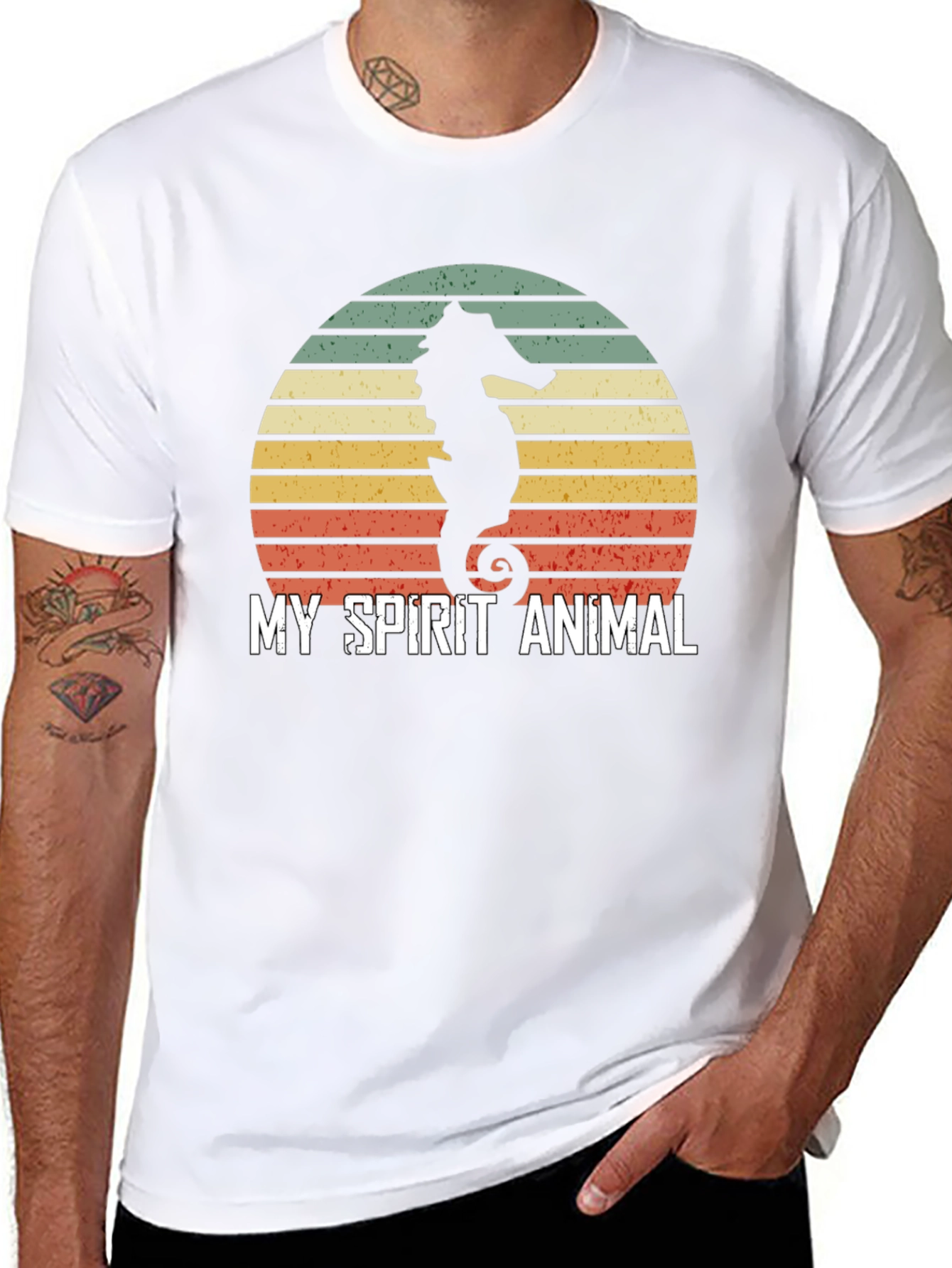 Camiseta Hombre: Mi Animal Espiritual Caballito de Mar