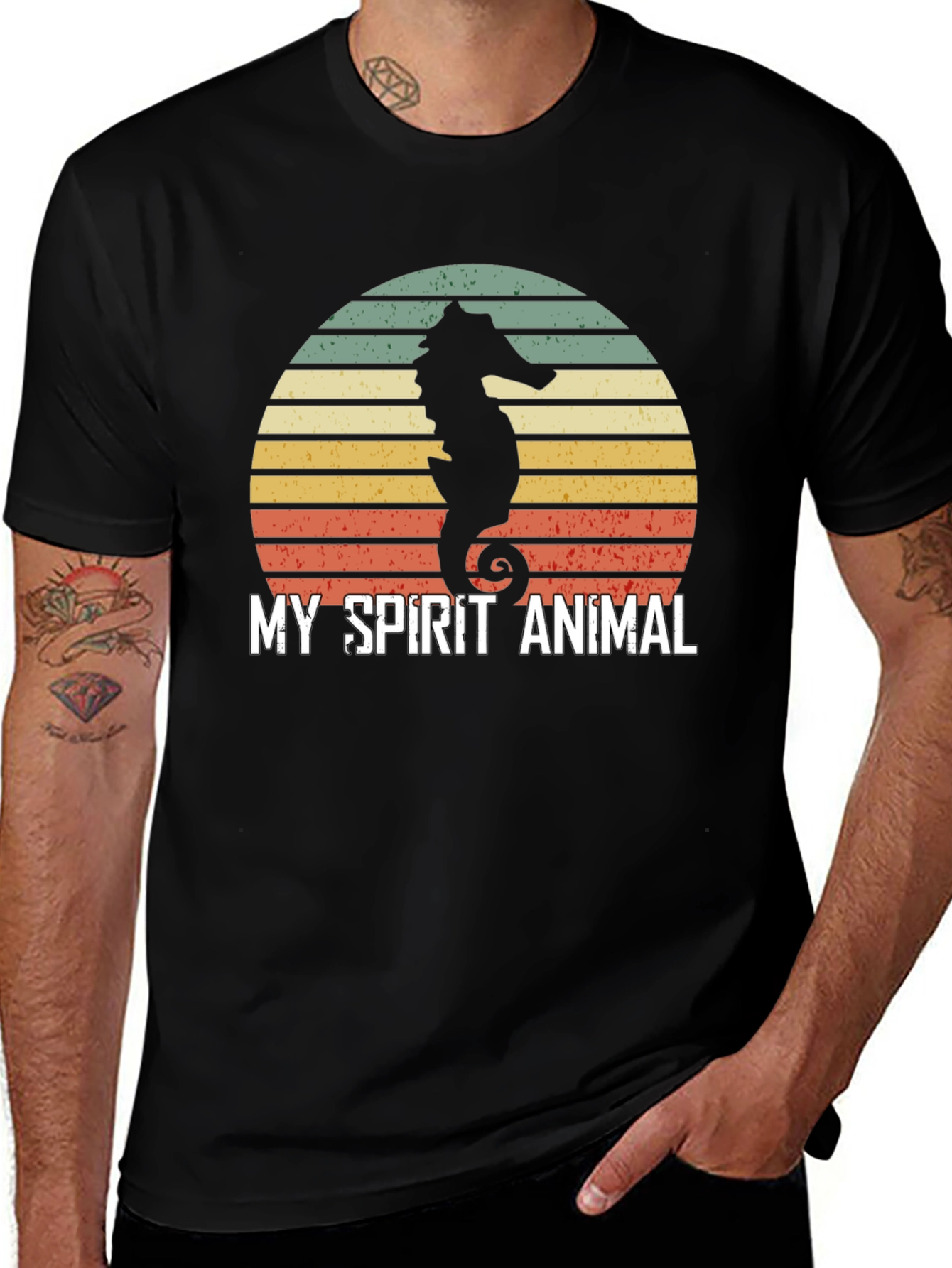 Camiseta Hombre: Mi Animal Espiritual Caballito de Mar